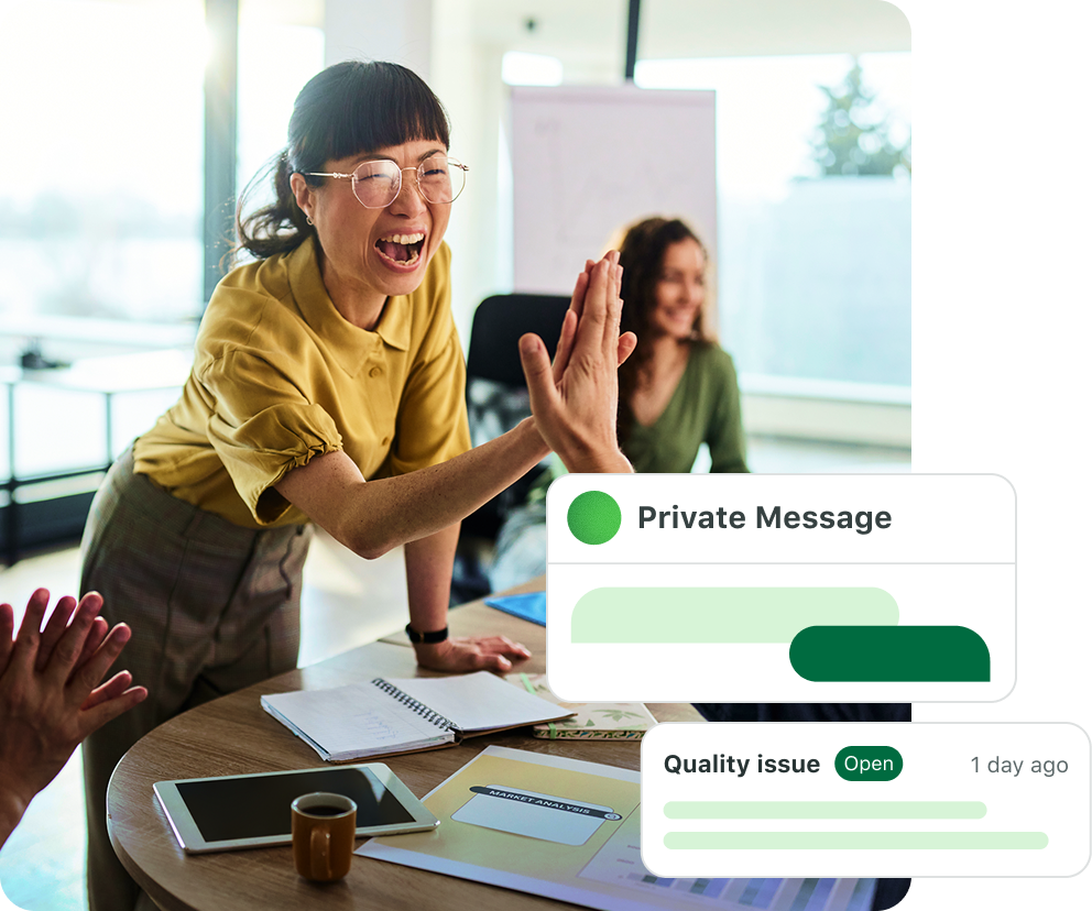 Customer care collage