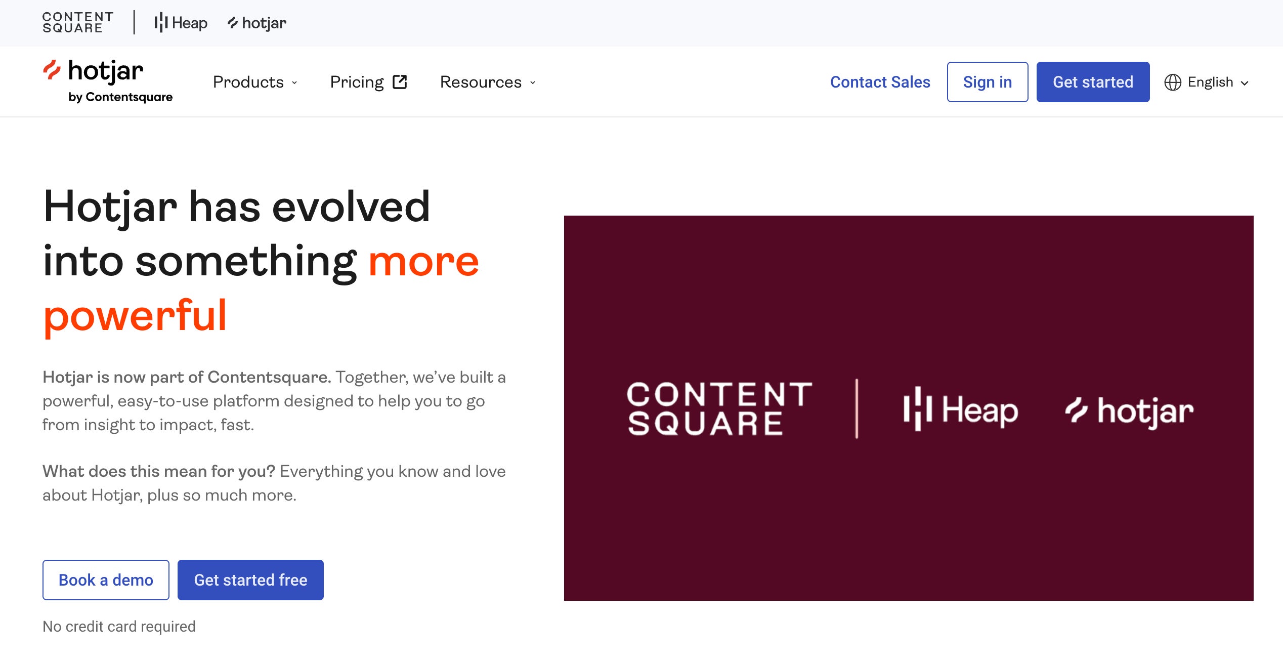Hotjar homepage