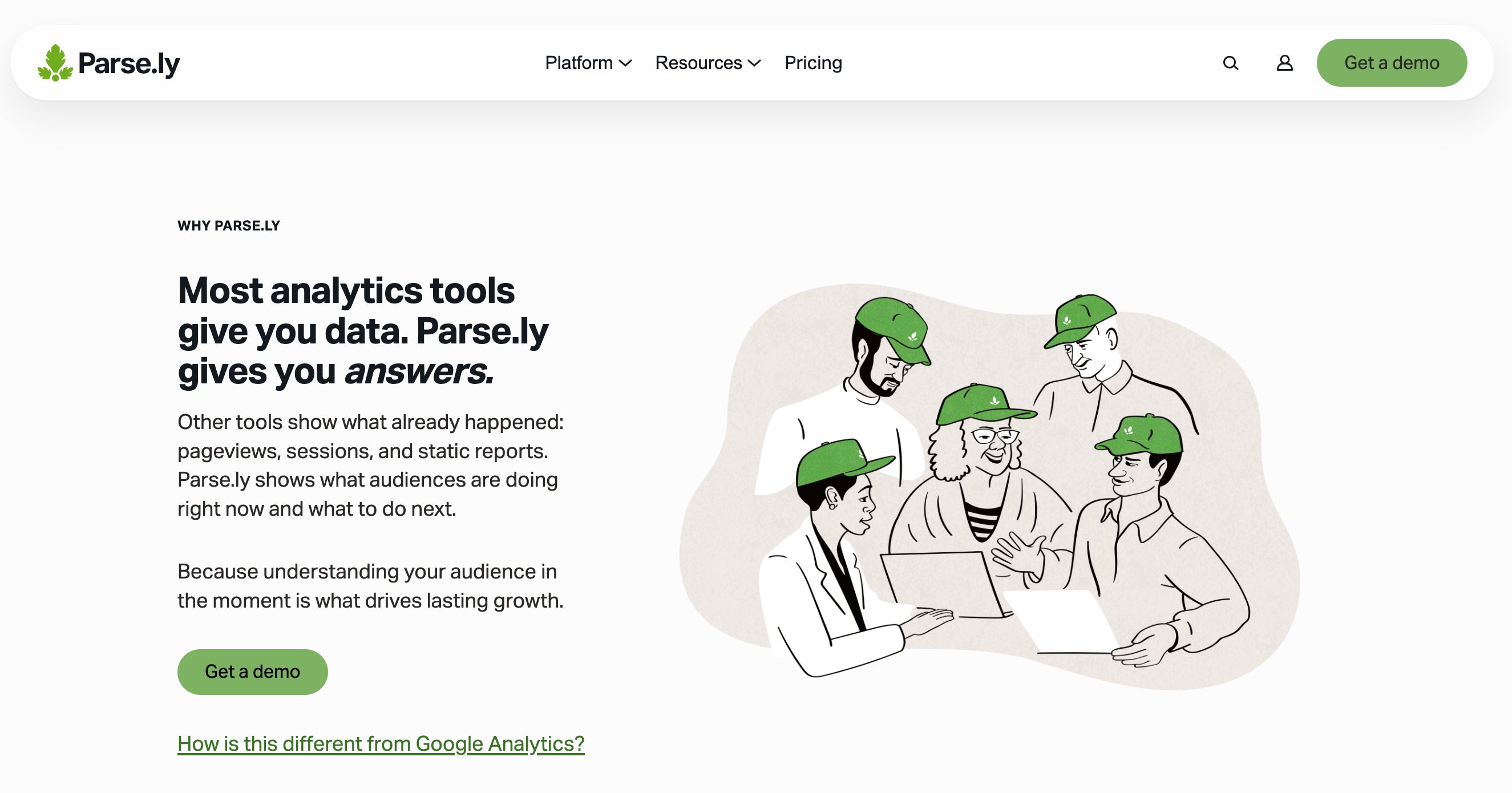 Parse.ly homepage