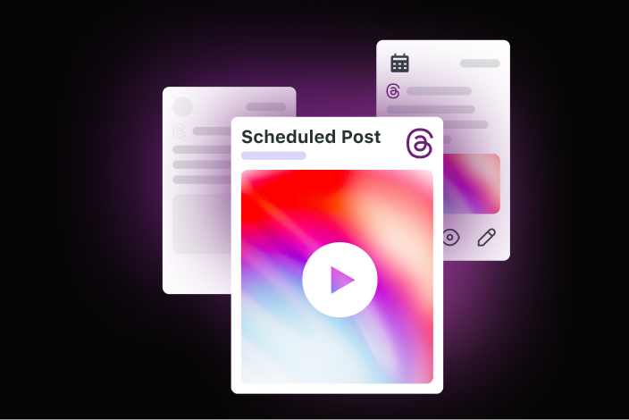 Esempio di post programmato su Threads dall'app Sprout.