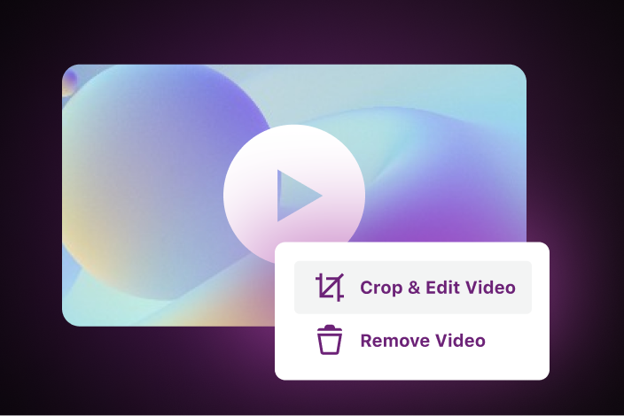 Ejemplo de cómo recortar y editar un video dentro de la aplicación de Sprout.