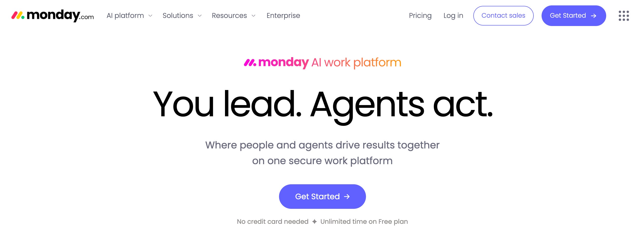 Monday.com homepage