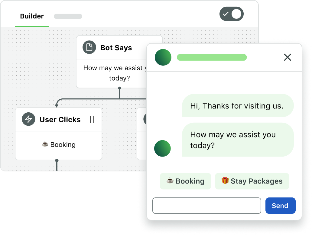 Sprout's Bot Builder helps you create a chatbot on your X and Facebook accounts within minutes.