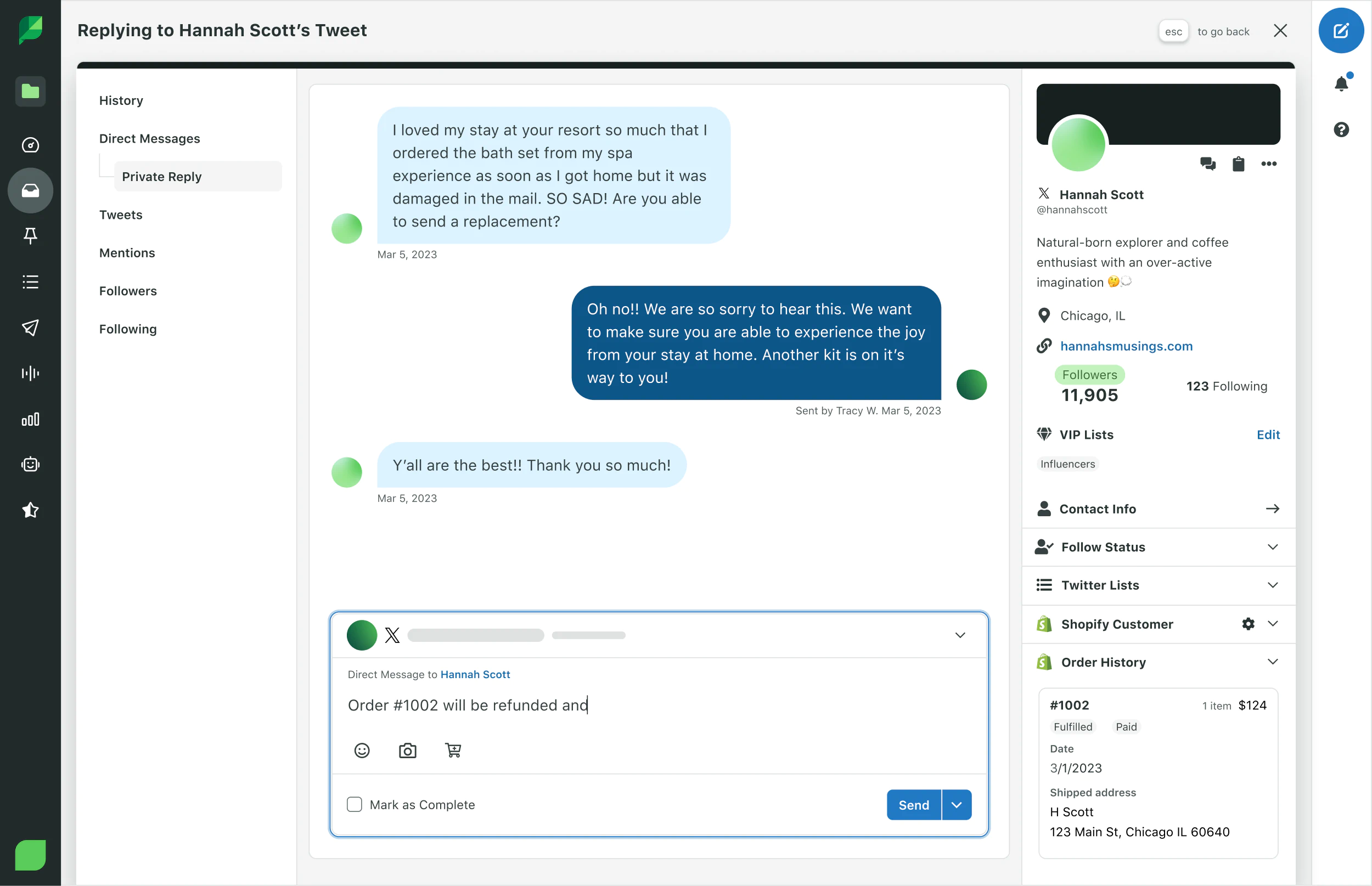 Guardian product UI displaying secure customer care and compliance features.