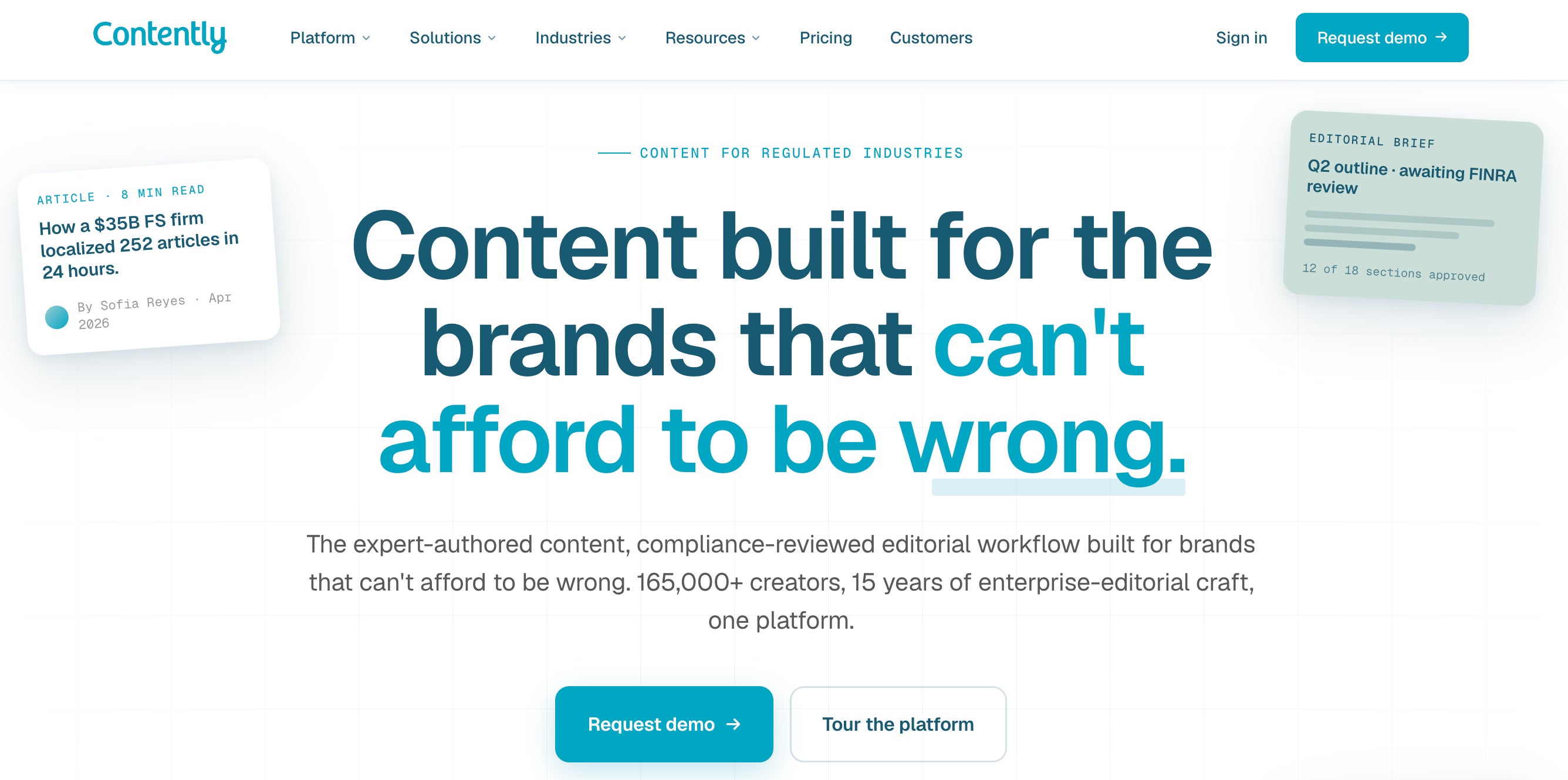 contently homepage