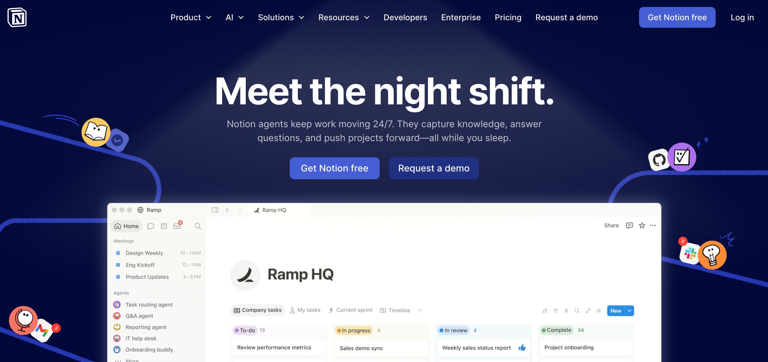 Notion homepage