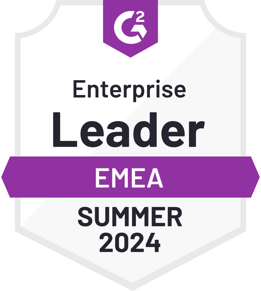 G2’s Enterprise Leader in EMEA award for Summer 2024