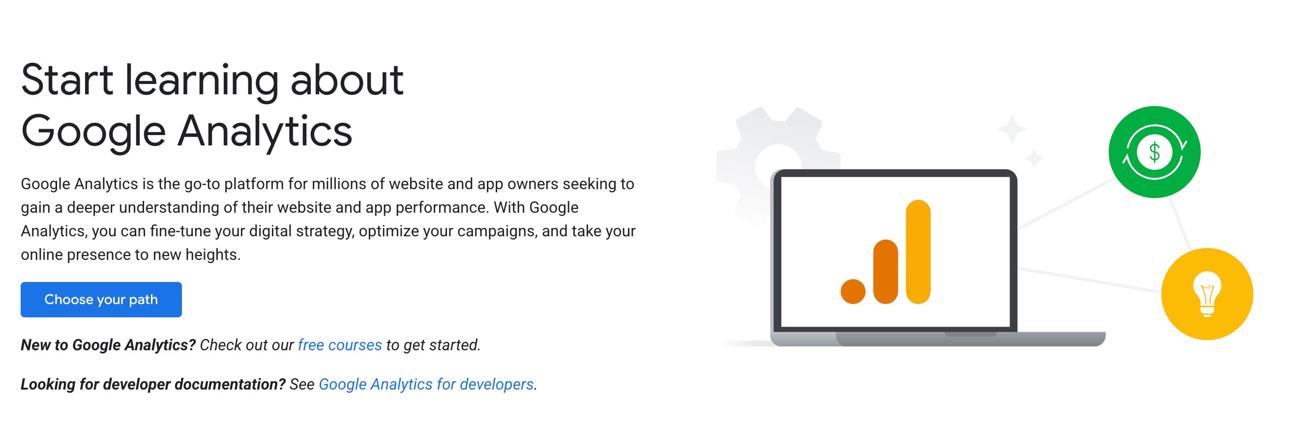GA4 homepage